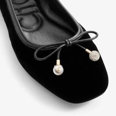Jimmy Choo Women Black Nappa Leather Elme Ballerinas In Black