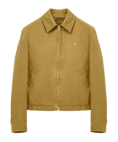 Alexander Mcqueen Mcqueen Embroidered Skull Cotton Twill Jacket In Brown