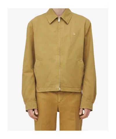 Alexander Mcqueen Mcqueen Embroidered Skull Cotton Twill Jacket In Brown