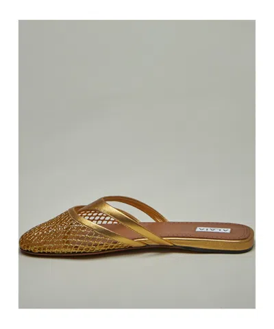 Alaïa Infradito Fishnet Flat Mules