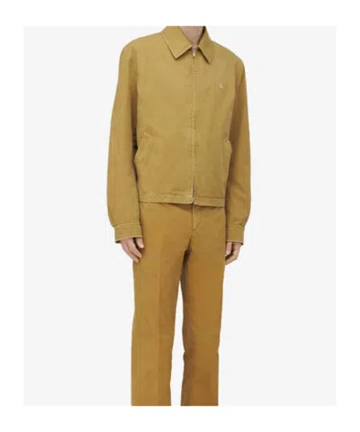 Alexander Mcqueen Mcqueen Embroidered Skull Cotton Twill Jacket In Brown
