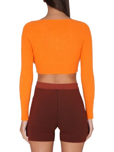 Jacquemus V-neck Cropped Knitwear Button Detail