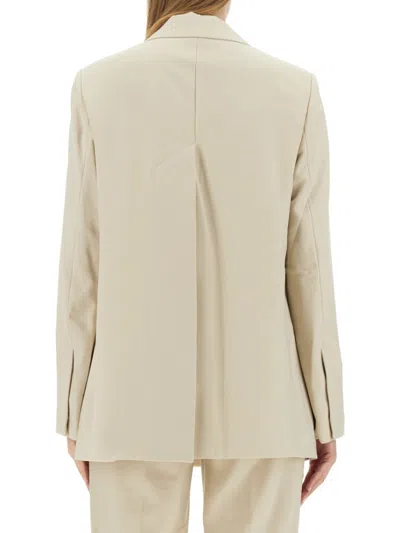 Helmut Lang Tailored Jacket With Notched Lapel And Distinctive Logo