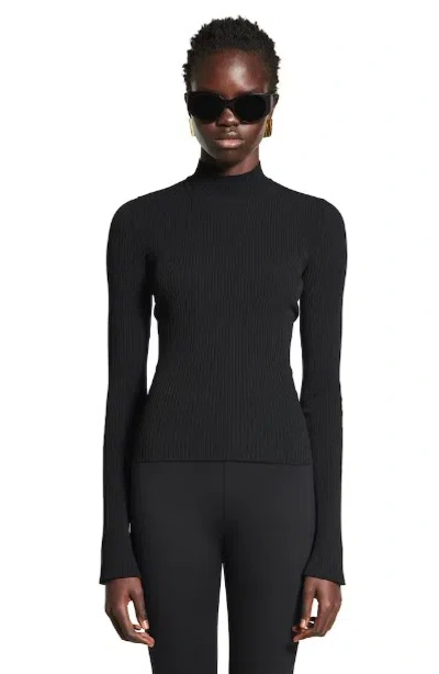 Balenciaga Lace-back Fitted Rollneck