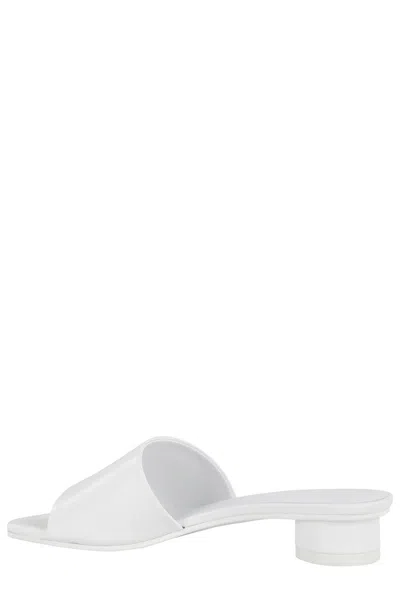 MM6 MAISON MARGIELA MM6 BY MAISON MARGIELA NUMERIC ENGRAVED SANDAL WITH CYLINDRICAL HEEL 