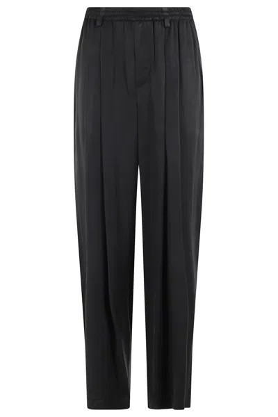 Alexander Wang Wide-leg Trousers With Logo Drawstring And Pleats