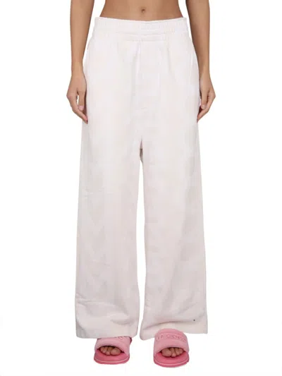Marc Jacobs Monogram Wide Leg Pants With Elastic Waistband