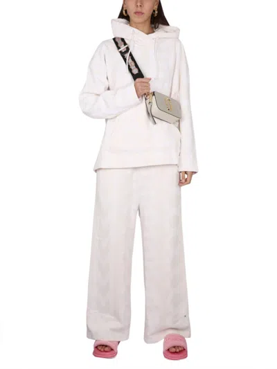 Marc Jacobs Monogram Wide Leg Pants With Elastic Waistband