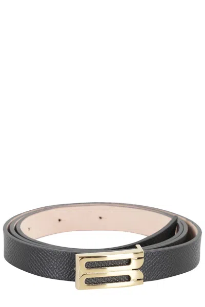 Victoria Beckham Micro Frame Belt In Gray