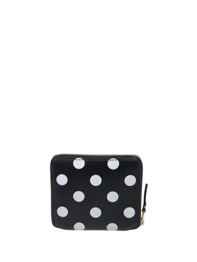 Comme Des Garçons Dots Printed Small Zip Around Wallet