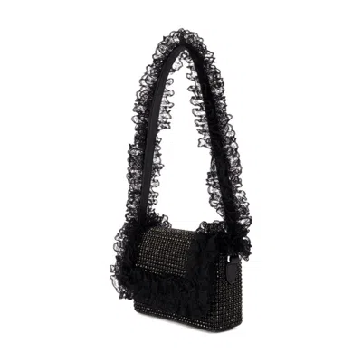 Self-portrait Crystal-embellished Lace-detail Shoulder Bag