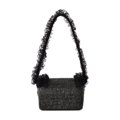 Self-portrait Crystal-embellished Lace-detail Shoulder Bag