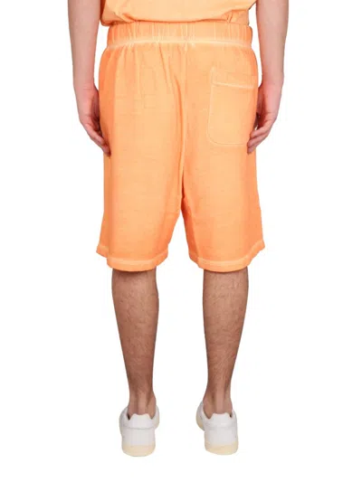 Marcelo Burlon County Of Milan Marcelo Burlon Bermuda With Logo In Orange