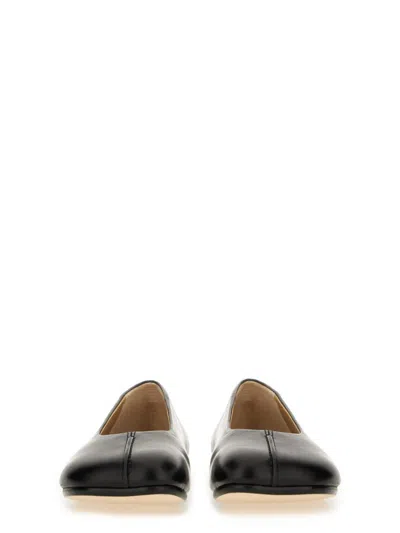 Mm6 Maison Margiela Mm6 By Maison Margiela Square Toe Ballerina Flats With Logo Stitching