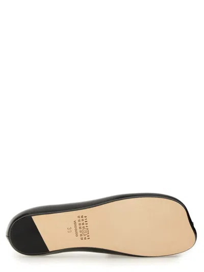 Mm6 Maison Margiela Mm6 By Maison Margiela Square Toe Ballerina Flats With Logo Stitching