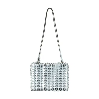 Rabanne Structured Leather Shoulder Bag With Textured Surface