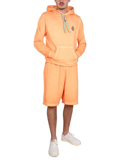 Marcelo Burlon County Of Milan Marcelo Burlon Sunset Cross Regular Sweatshirt In Orange