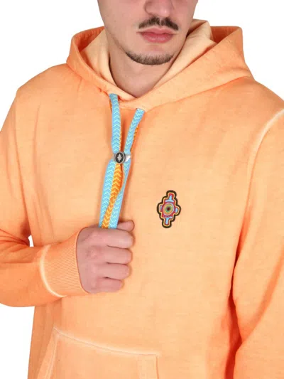 Marcelo Burlon County Of Milan Marcelo Burlon Sunset Cross Regular Sweatshirt In Orange