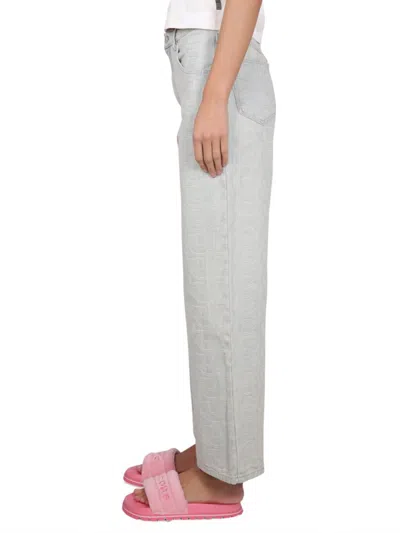 Marc Jacobs Women Monogram Denim Jeans In Blue