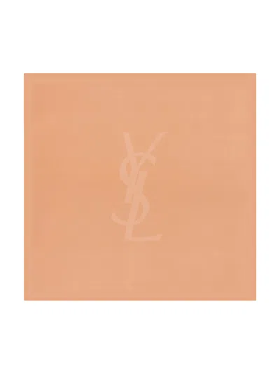 Saint Laurent Cassandre Square Scarf In Semi-sheer Silk Charmeuse