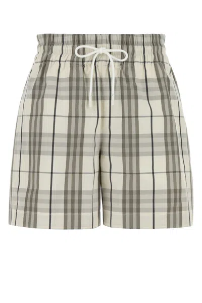Burberry Embroidered Poplin Shorts