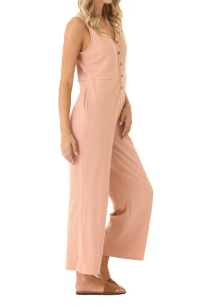 Threads 4 Thought Livvie Sleeveless Textured Jersey Jumpsuit