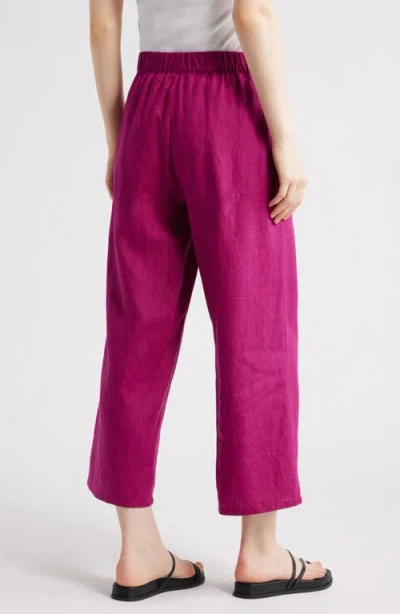 Eileen Fisher Organic Linen Crop Wide Leg Pants