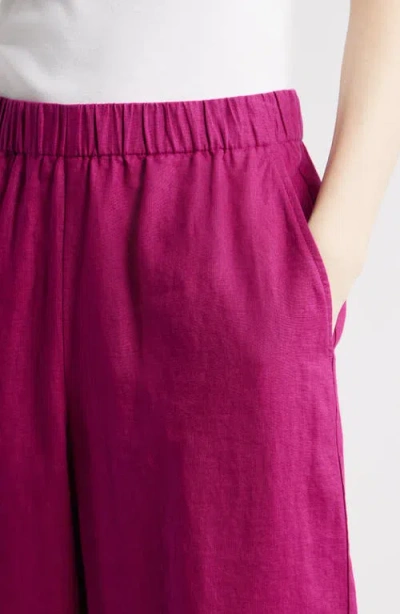 Eileen Fisher Organic Linen Crop Wide Leg Pants