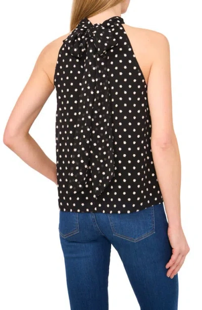 Cece Embroidered Floral Halter Neck Top In Multi