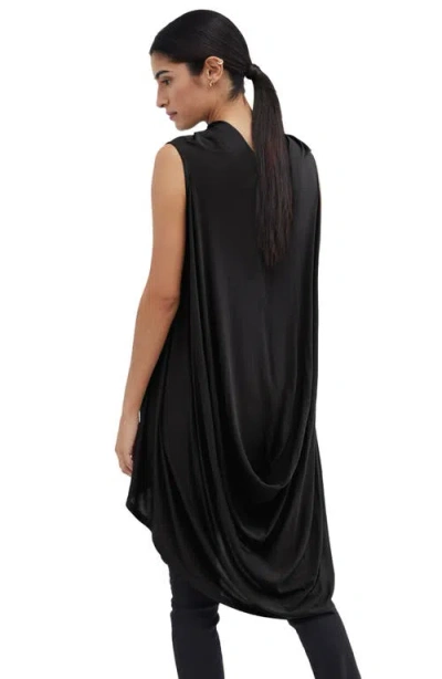 Marcella Ines Drape Sleeveless High-low Tunic Top