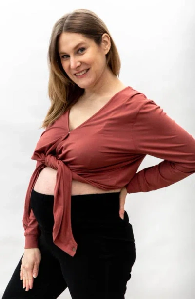 Of An Origin Nursing & Maternity Everywhere Long-sleeve Wrap Blouse