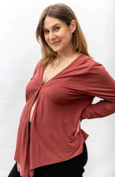 Of An Origin Nursing & Maternity Everywhere Long-sleeve Wrap Blouse