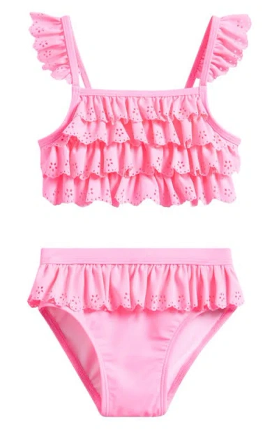Flapdoodles Kids' Ruffle Eyelet Two-piece Swimsuit