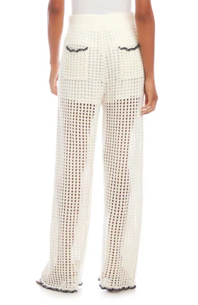 Fifteen Twenty Gianna Open Knit Straight Leg Pants