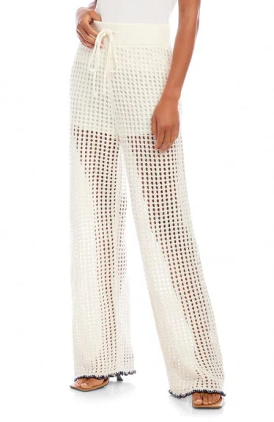 Fifteen Twenty Gianna Open Knit Straight Leg Pants