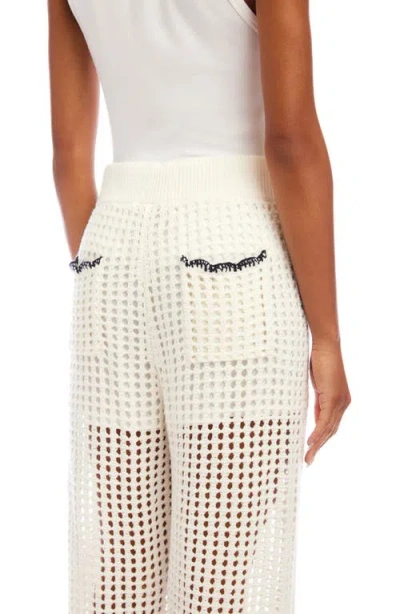Fifteen Twenty Gianna Open Knit Straight Leg Pants