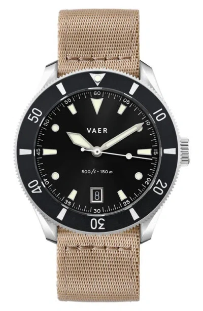Vaer Ds2 Meridian Navy Solar Watch, 39mm