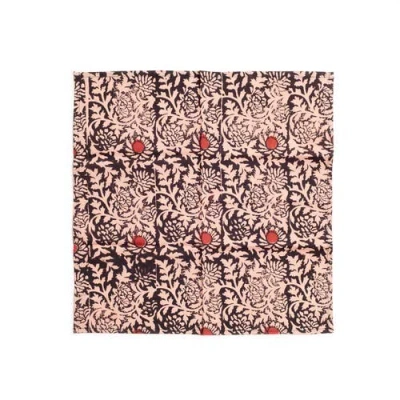 Studio Variously Hummus Floral Wax Block Printe Cotton Table Napkin