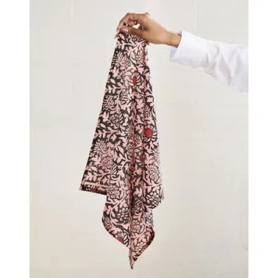 Studio Variously Hummus Floral Wax Block Printe Cotton Table Napkin