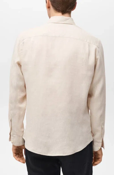 Mango Regular Fit Linen Button-up Shirt