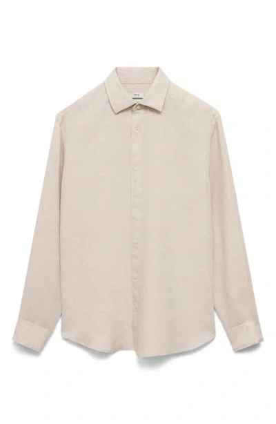 Mango Regular Fit Linen Button-up Shirt