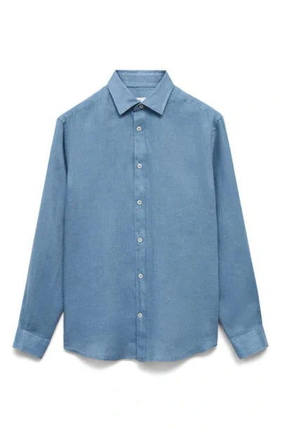Mango Regular Fit Linen Button-up Shirt