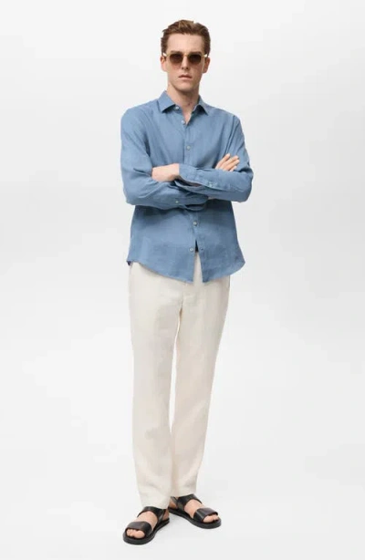 Mango Regular Fit Linen Button-up Shirt