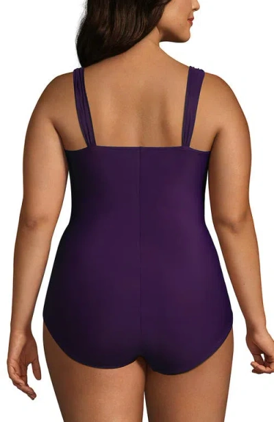 Lands' End Dd-cup Slender Suit Grecian Low Leg One Piece Swimsuit
