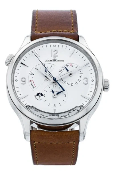 Watchfinder & Co. Jaeger-lecoultre  2022 Master Control Geographic Leather Strap Watch, 40mm