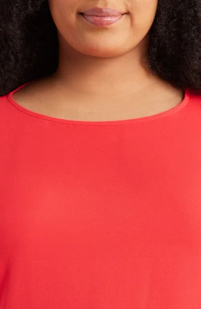 Jones New York Side Button Detail Crepe Top