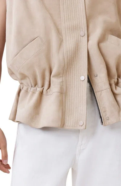 Allsaints Sofi Relaxed Fit Leather Gilet