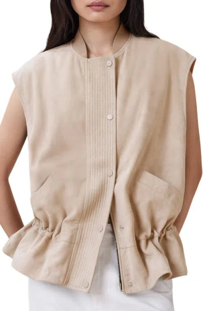 Allsaints Sofi Relaxed Fit Leather Gilet