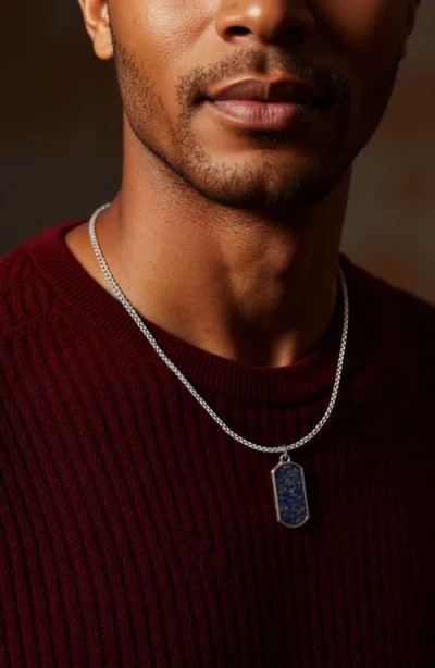 Ettika Lapis Dog Tag Necklace