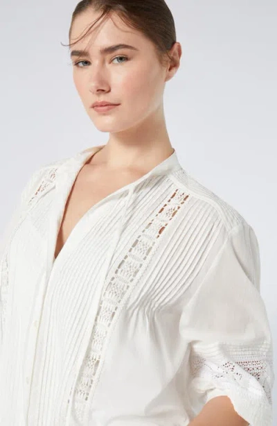 MARINA RINALDI MARINA RINALDI SUMATRA PINTUCK LACE TOP 